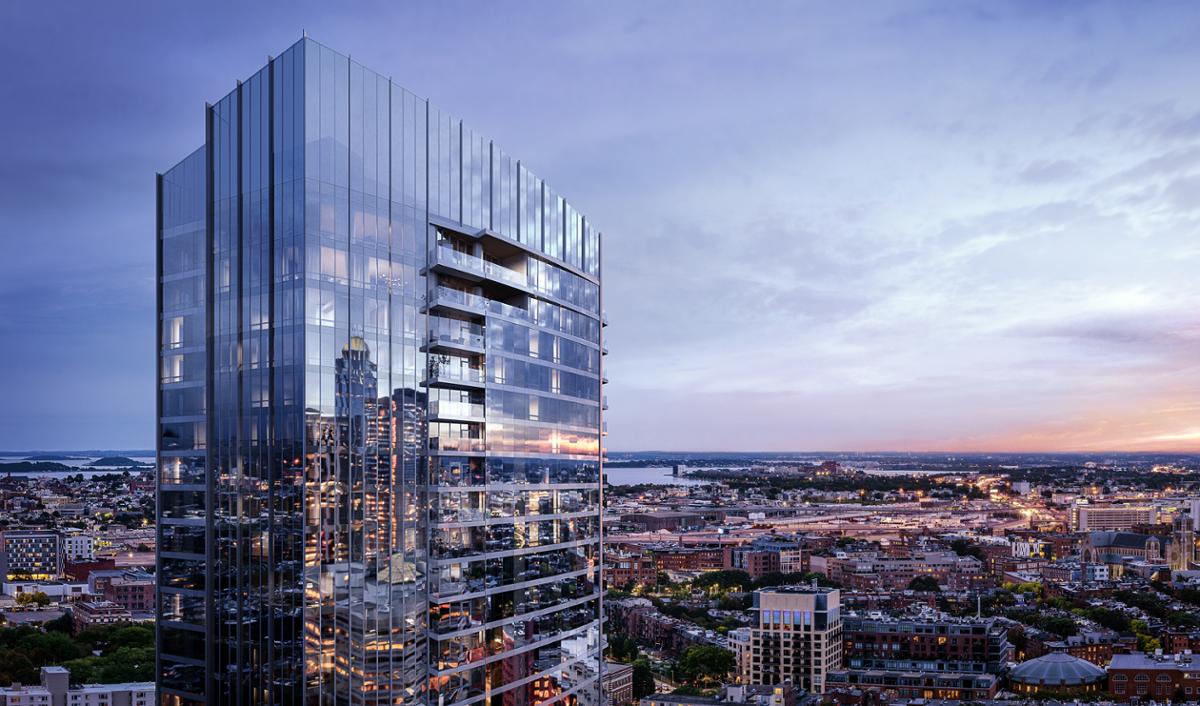 The 35-storey Raffles Boston tower is coming to life following a US$400mn (€358.5mn, £298.5mn) investment / The Architectural Team // Binyan Studios
