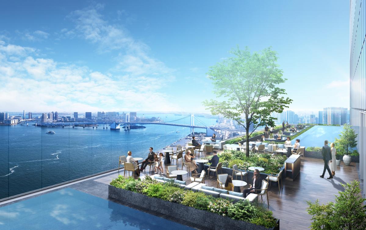 Fairmont Tokyo will be located on the upper floors of the South Tower of the Shibaura Project and offer panoramic views of Tokyo Bay / Accor