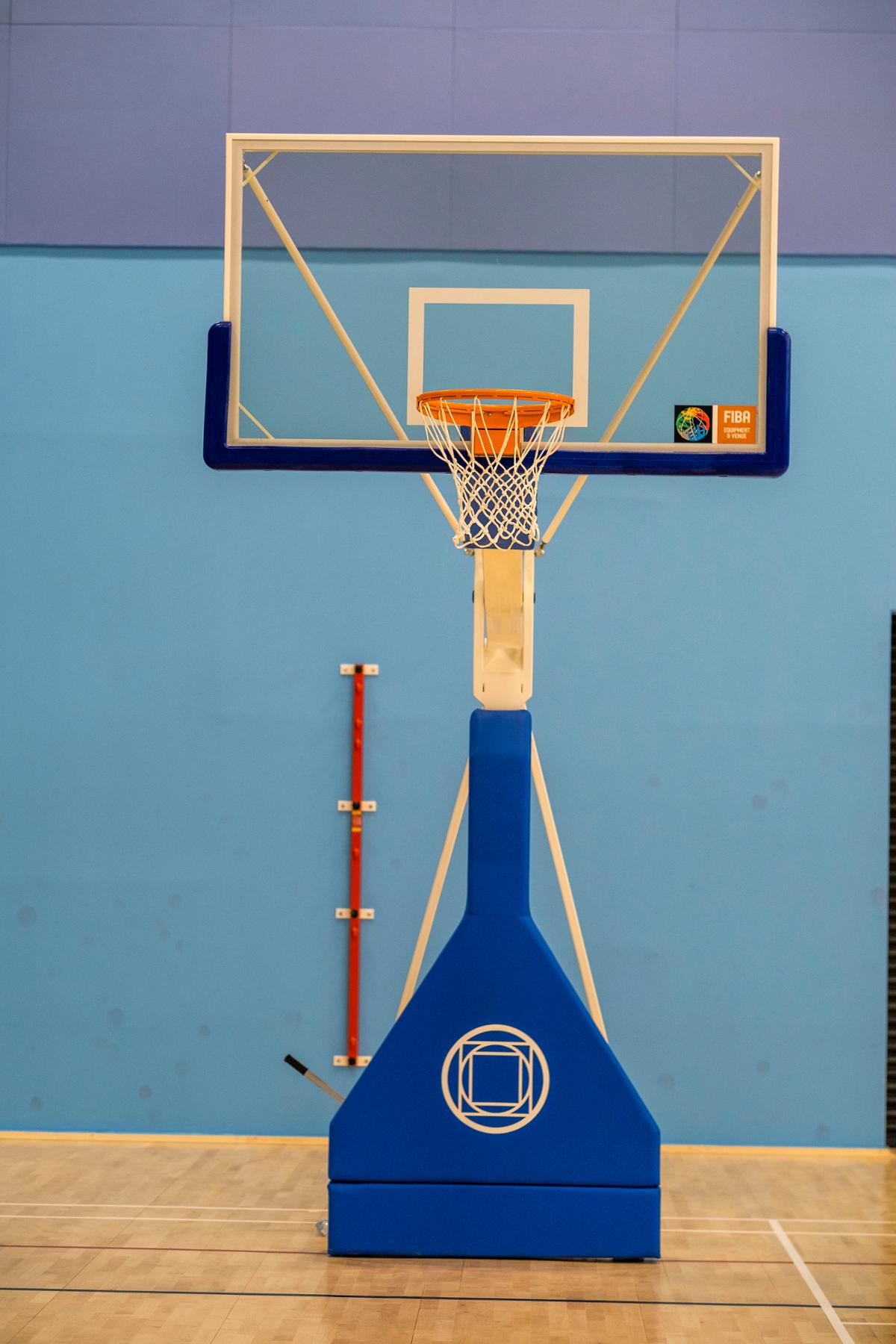 Basketball net in the sports hall / Chris Watt Photography