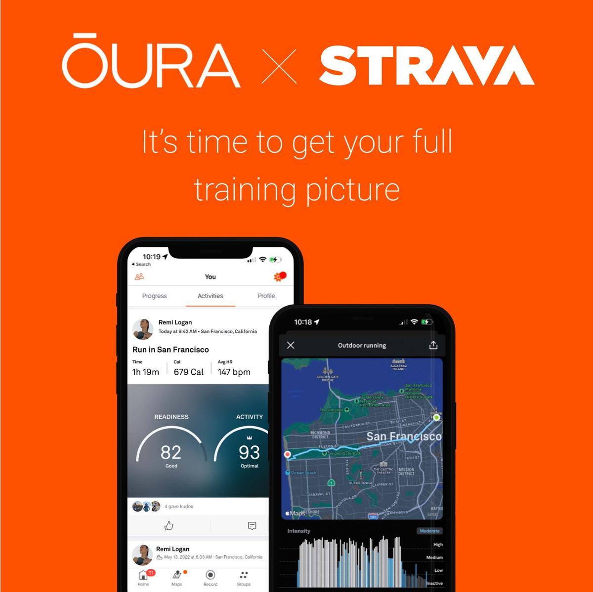 A new partnership between Oura and Strava gives users a more comprehensive view of their health status / Oura