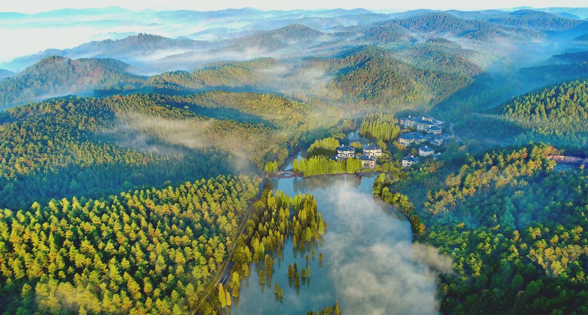 The new CLP Health Resort will be situated around 180km from Shanghai West in a secluded nature haven with views of mountain ranges, lakes and lush hillside tea farms / Clinique La Prairie