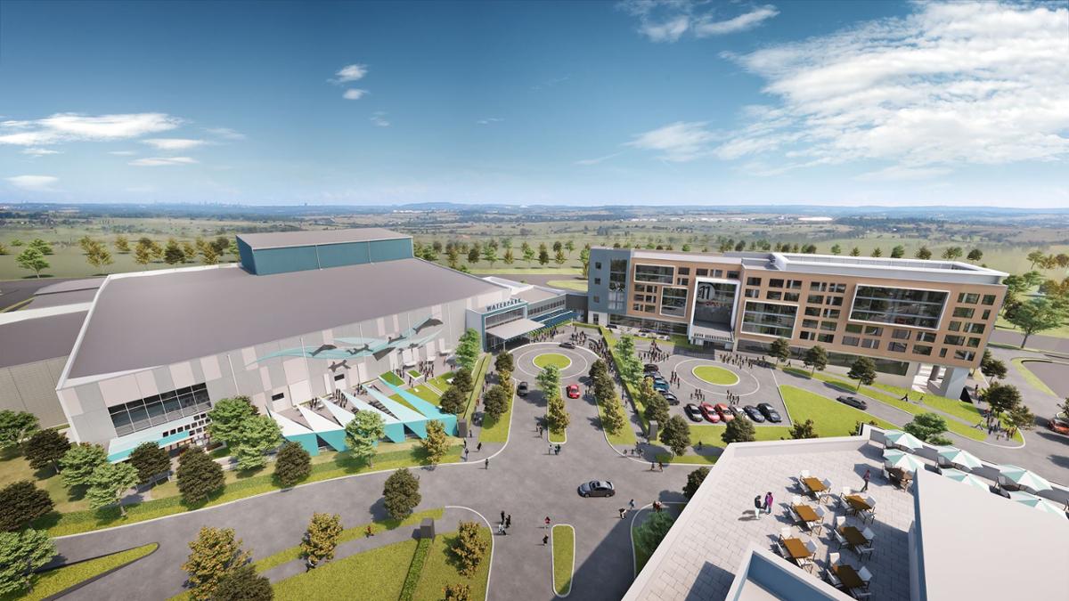 Projects in the second phase, yet to be completed, include a 147,000sq ft football-themed waterpark / The Hall of Fame Resort & Entertainment Company Projects in the second phase, yet to be completed, include a 147,000sq ft football-themed waterpark / The Hall of Fame Resort & Entertainment Company