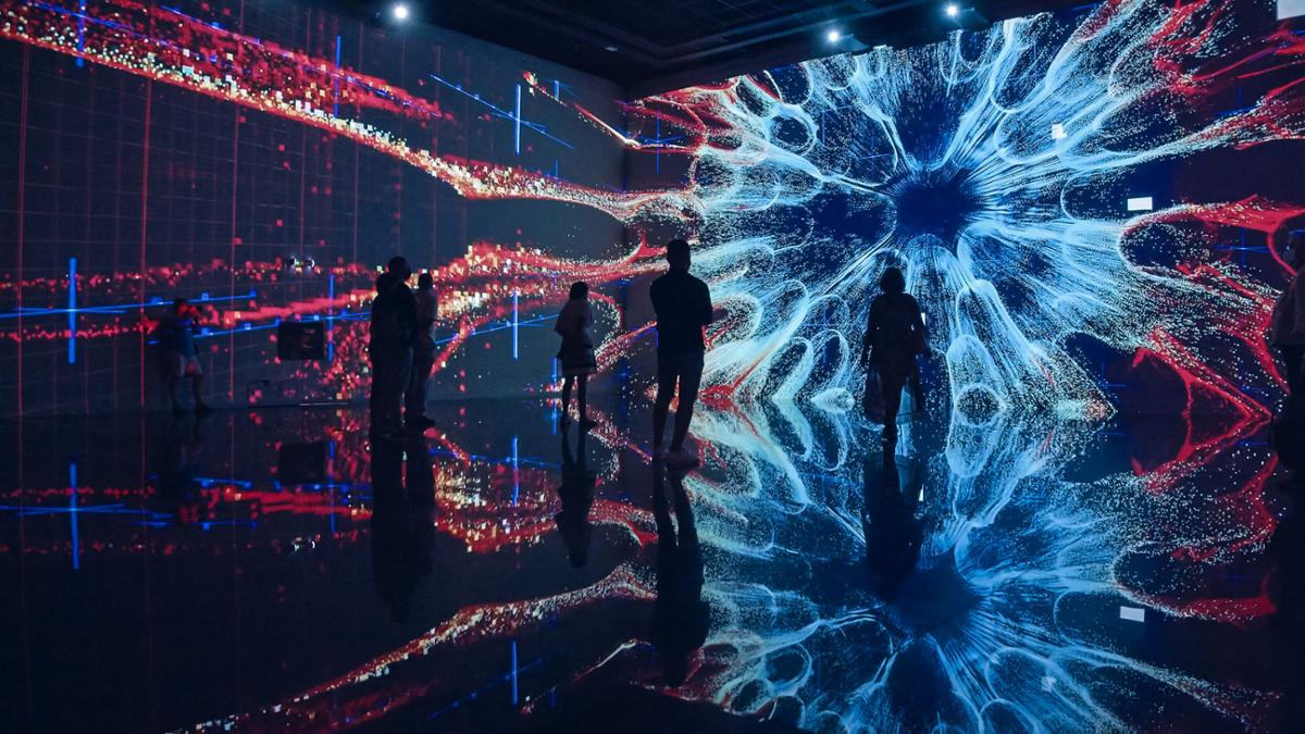 Using large AV installations and innovative spaces, guests follow a storyline in which science, philosophy and metaphysics converge / Nohlabs