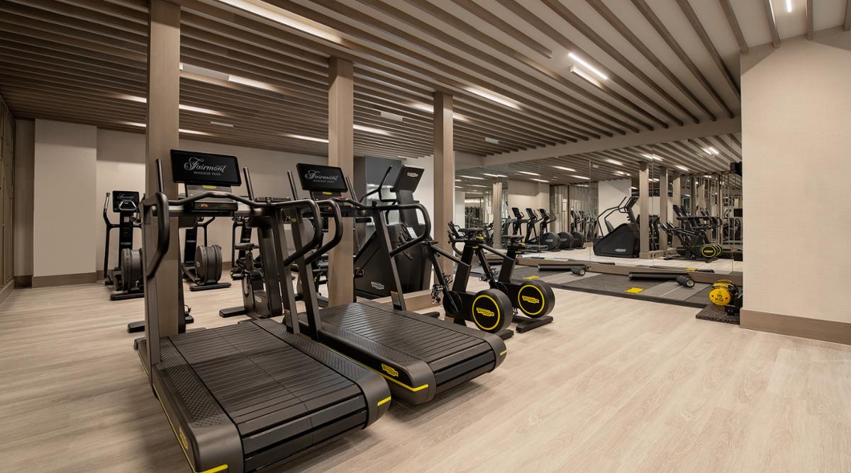 The gym at the new Fairmont Windsor in the UK / Accor Hotels Group