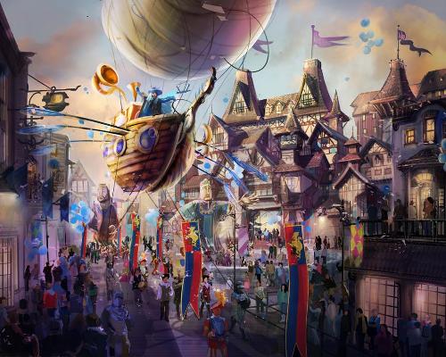 Concept art for London Paramount Entertainment Resort, designed by Themespace