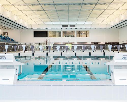 The new £42 million Moorways Sports Village includes a 50m pool, which has moveable floors and booms that can create three 25m pools of varying depths. / Derby City Council