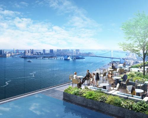 Fairmont Tokyo will be located on the upper floors of the South Tower of the Shibaura Project and offer panoramic views of Tokyo Bay / Accor