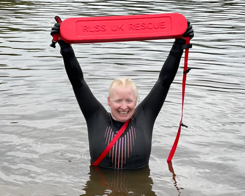 Helen Bull has become the first wheelchair user to gain RLSS UK’s Open Water Lifeguard (OWL) qualification Credit: Serco Leisure