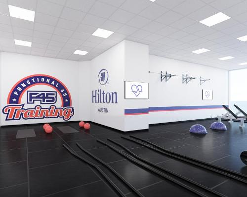 In a world first for F45, the circuit-training franchise will open a hotel-based studio at the Hilton Austin in Q3 2022