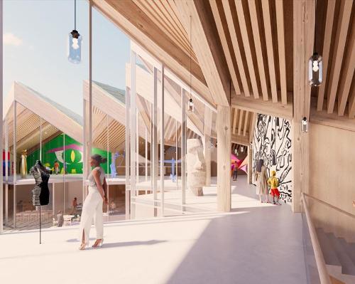 BIG's design for the museum will use materials such as heavy timber