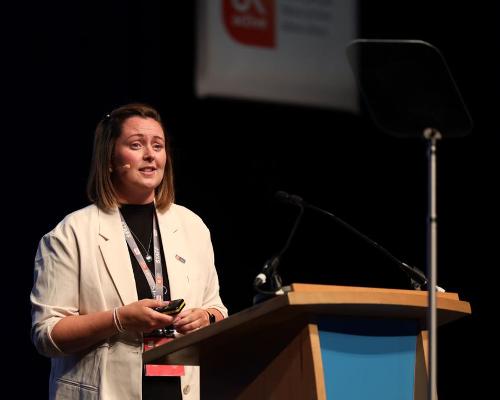 Hattie Jones, UK Active's head of consumer engagement, at Active Uprising 2022 / UK Active