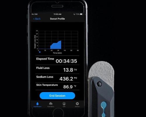 Epicore Biosystems' wearable can measure sweat biometrics and deliver insights to a user's smartphone via an app