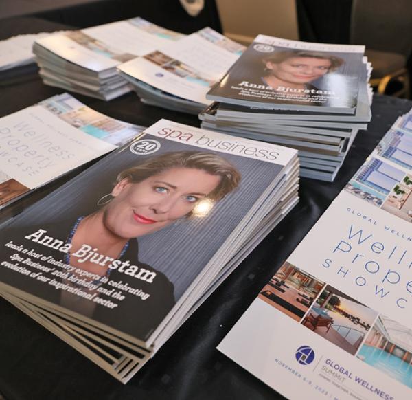 Copies of Spa Business flew off the table / photo: Global Wellness Summit 2023