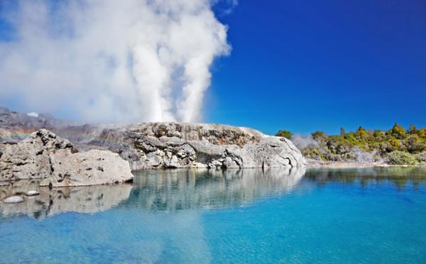 Rotorua is known for its hot springs, geysers and bubbling mud pools / Shutterstock/ Dmitry Pichugin