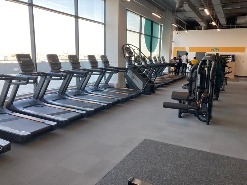 The treadmill zone at Nad Al Sheba, Dubai / PureGym