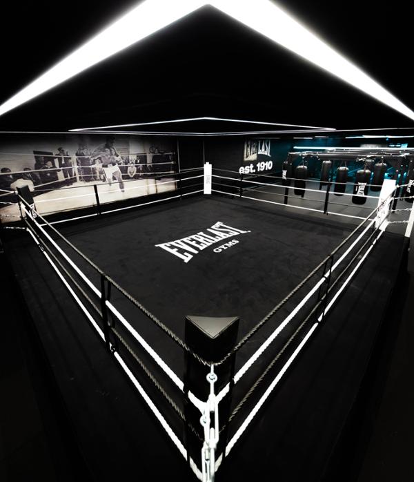 The club has a boxing ring and ten platforms / photo: Everlast Gyms