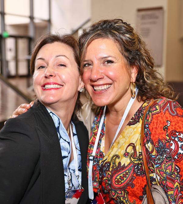 Spa figure Mia Kyricos (right) with Hilton’s Amanda Al-Masri / photo: Global Wellness Summit 2023