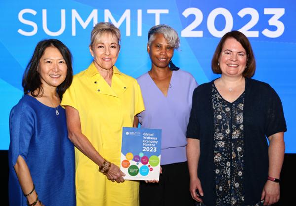 GWI chair Susie Ellis (in yellow) with report researchers Ophelia Yeung, Tonia Callender and Katherine Johnston / photo: GWS