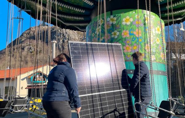 1,100 solar panels have been installed on Kongeparken land / Photo: Lund Gruppen
