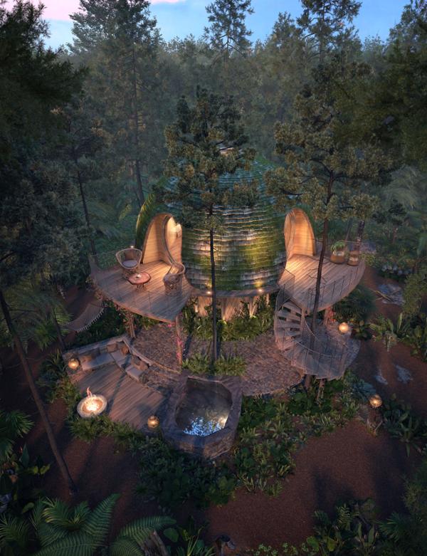 Buildings will integrate sacred geometry with biophilic and bioclimatic design / photo: Ancestral 