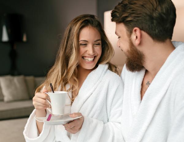 As Vikki and Robbie relaxed after their Tec-Spa experience, they agreed to return the following day / photo: Shutterstock/NDAB Creativity
