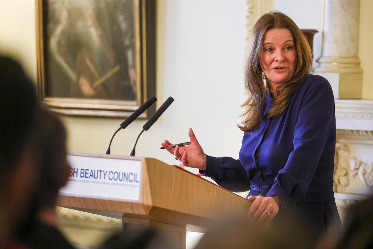UK secretary of education Gillian Keegan MP attended the launch event hosted at Downing Street / British Beauty Council