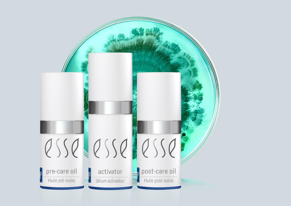 The new probiotic skincare trio includes the Esse Pre-care Oil, Esse Activator and Esse Post-care Oil / Esse Skincare
