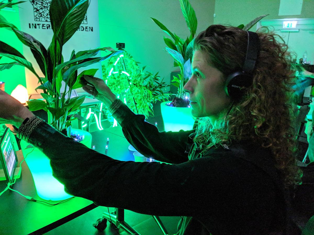 Wiggan says there is a two-way conversation between plants and humans as plants' readings change in accordance with the energy levels of the person near it / Glass Twin Wiggan says there is a two-way conversation between plants and humans as plants' readings change in accordance with the energy levels of the person near it / Glass Twin