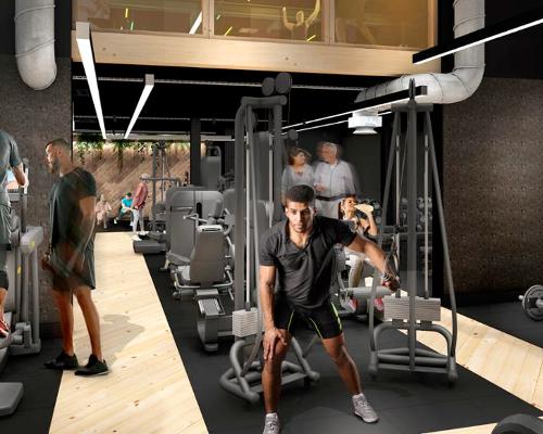 The gym area at Forest House / Forest House