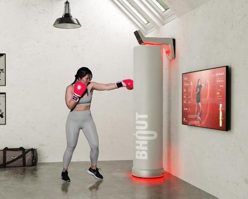 Bhout's boxing bag can identify five strikes a second and has been designed to feel like a human body