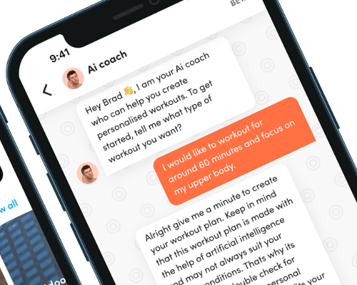 The AI Coach provides users with personal workouts fitting their needs / Virtuagym