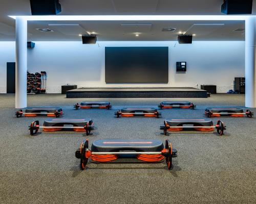 The group exercise studio, Les Mills Dunedin / Les Mills