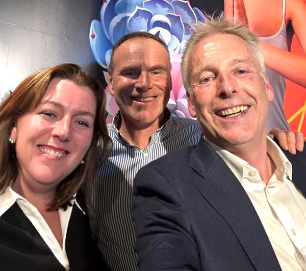 Julie Allen, Mike Hill and David Monkhouse celebrate 25 years in business / photo: Active Insight