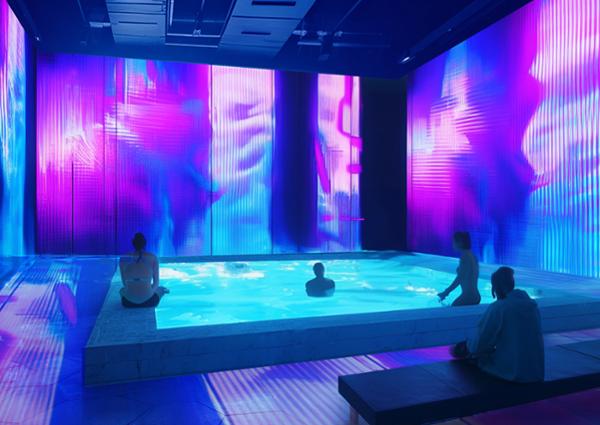 AI tech, lighting, video and sound effects amplify the traditional spa experience / photo: Lua Brice courtesy of Submersive