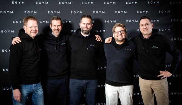 The Hussle/Egym team: L-R, Patrick Meininger, Nicholas Stadtelmeyer, Neil Harmswoth, Philipp Roesch-Schlanderer and Jamie Ward / photo: egym