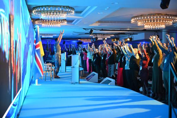 Keynotes were interspersed with mindfulness moments / photo: Global Wellness Summit 2024
