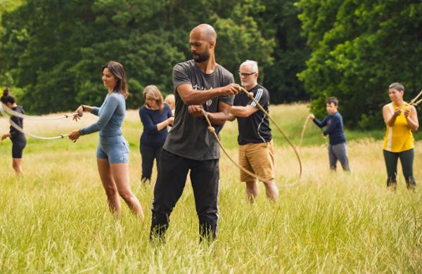 The outdoors offers more opportunities to be playful and creative