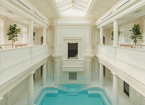 A bathing hall flooded with light sits a the heart of the 3,000sq m spa / photo: Mark Anthony Fox A bathing hall flooded with light sits a the heart of the 3,000sq m spa / photo: Mark Anthony Fox
