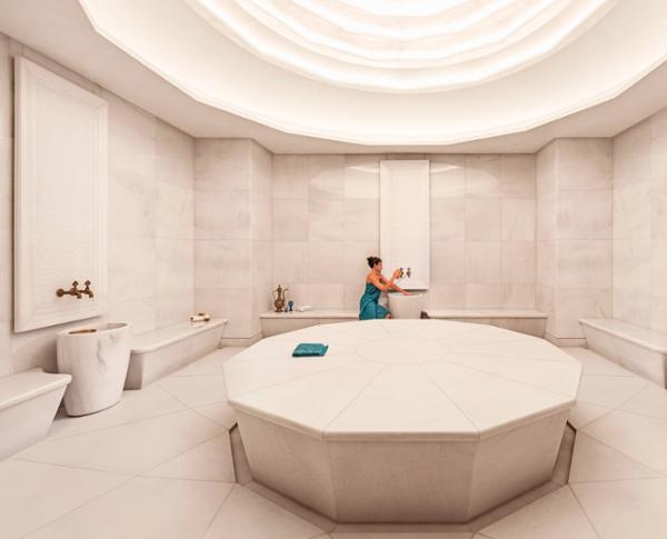 The sleek and modern hammam at the Mandarin Oriental Bosphorus / photo: Mandarin oriental, Istanbul 