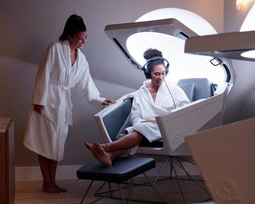 Guests experience Somadome technology mediation pods at the Privai Spa + Fitness Center / AAG