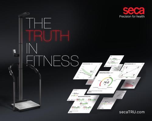 The seca TRU measures the body composition in seconds, visualising the training success of your members for more motivation and an improved training experience