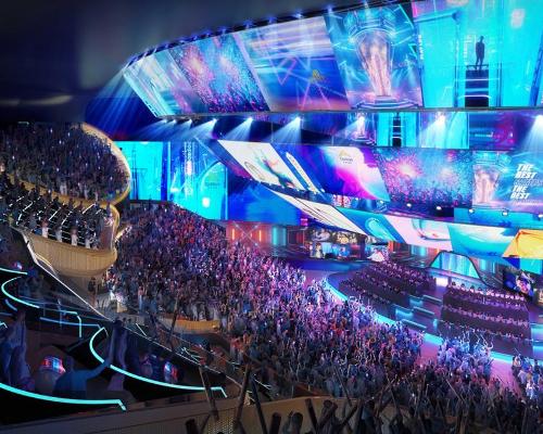 The e-sports arena will have haptic seats and immersive screens / Populous