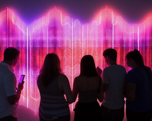Immersive Art for Wellness: Canadian -Korean artist Krista Kim has created the immersive “Heart Space” installation in Dubai, allowing guests to connect through the universal language of the human heartbeat / Krista Kim