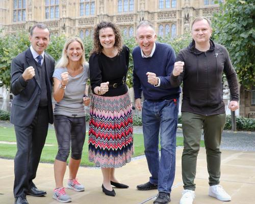 MPs Alun Cairns, Kim Leadbeater, Wendy Chamberlain, Nick Smith with Huw Edwards
