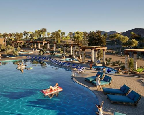 The desert hot springs destination is set to launch in Q3 of 2025 / Zion Canyon Hot Springs