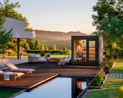 Taras saunas can be customised to match the aesthetic of a range of outdoor spaces / Klafs