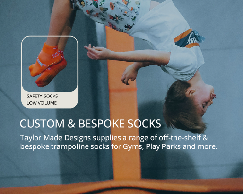 The new grip socks combine safety, comfort and style Credit: Taylor Made Designs