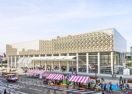 The building’s timber-lattice is in reference to the region’s history of producing fine wood crafts