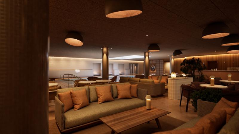 The social wellness experience includes access to a lounge serving seasonal food and drinks / Hagastrand