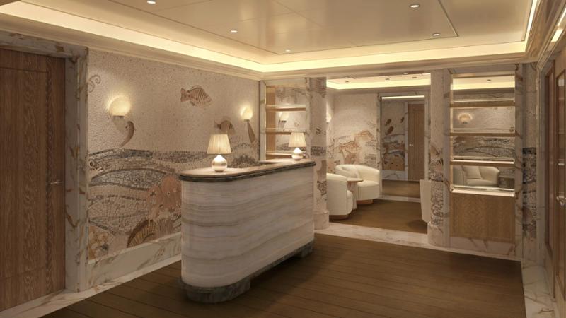 The L’Oceana Spa is located on the fourth deck / Four Seasons Yachts